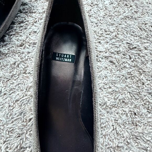 Stuart Weitzman Brown Leather Snakeskin Kitten Heels - Picture 5 of 5